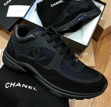 chanel black runner trainers|Chanel suede trainers stockx.